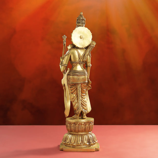 Brass Lord Ram Standing Statue  (24.5 Inch)