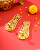 Brass Charan Paduka Set (5.5 Inch)