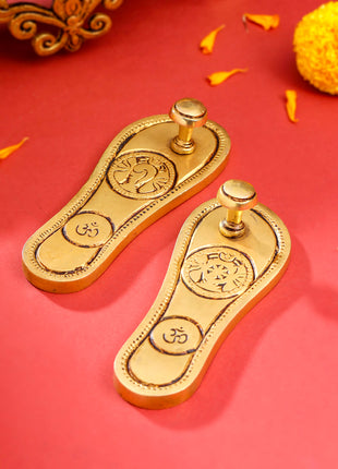 Brass Charan Paduka Set (5.5 Inch)