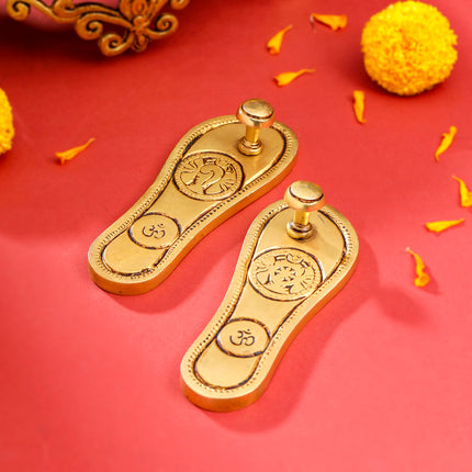 Brass Charan Paduka Set (5.5 Inch)