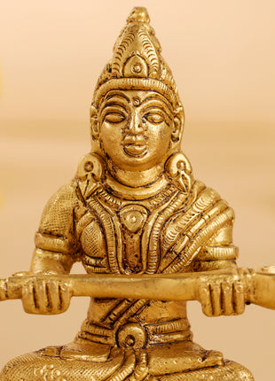 Brass Annapurna Devi Statue (4 Inch)