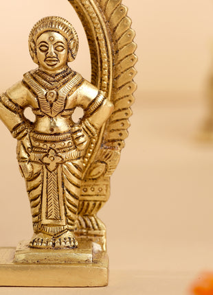 Brass Vitthal Rukmini Statue (4.5 Inch)