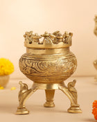 Brass Gangla Kalash With Stand (4.5 Inch)