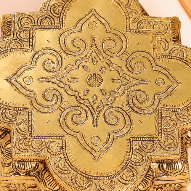 Brass Ethnic Chowki (4 Inch)