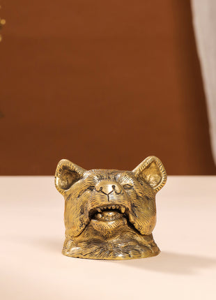 Brass Dog Inkwell/Ink Pot (3.5 Inch)