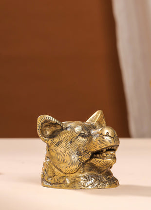 Brass Dog Inkwell/Ink Pot (3.5 Inch)