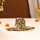 Brass Dog Inkwell/Ink Pot (4 Inch)