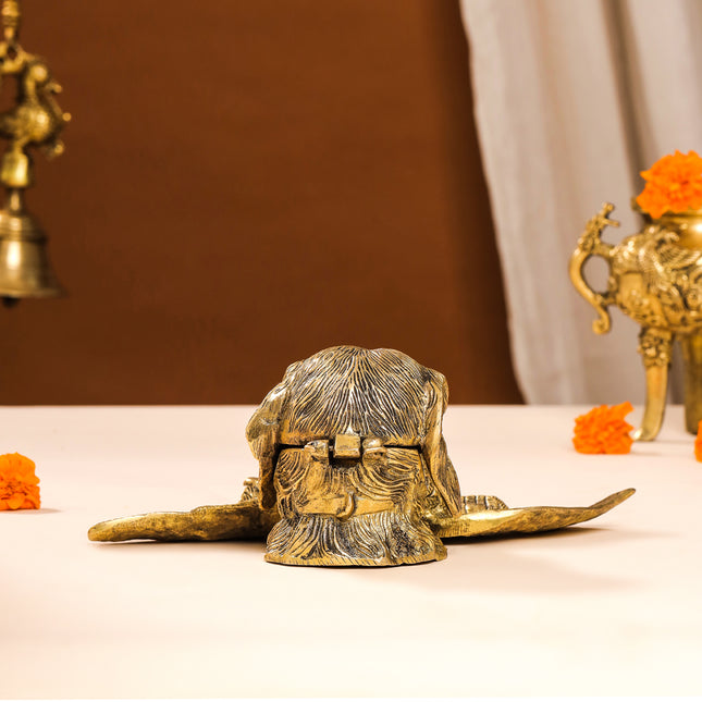 Brass Dog Inkwell/Ink Pot (4 Inch)