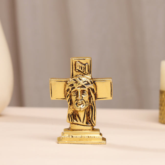 Brass Jesus Cross