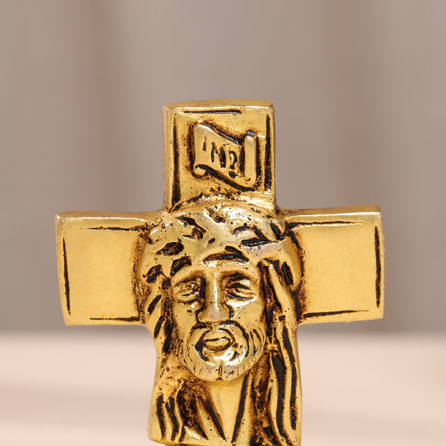 Brass Jesus Cross