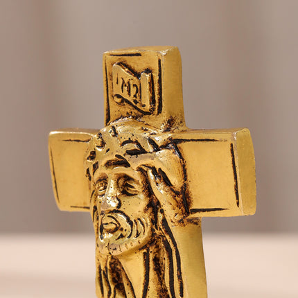 Brass Jesus Cross
