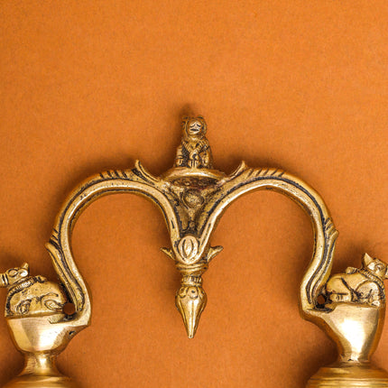 Brass Nandi Double Handbell (5 Inch) NO. 15