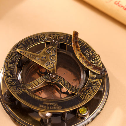 Brass Gilbert Sundial Compass (3.7 Inch)