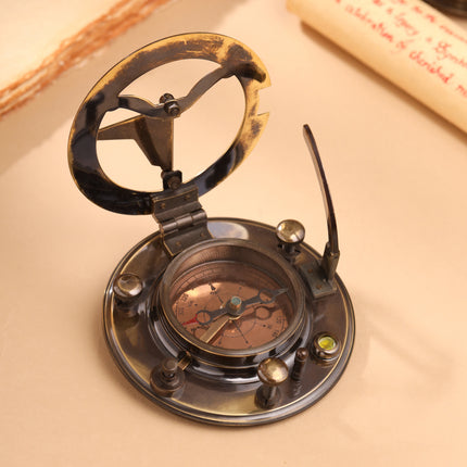 Brass Gilbert Sundial Compass (3.7 Inch)
