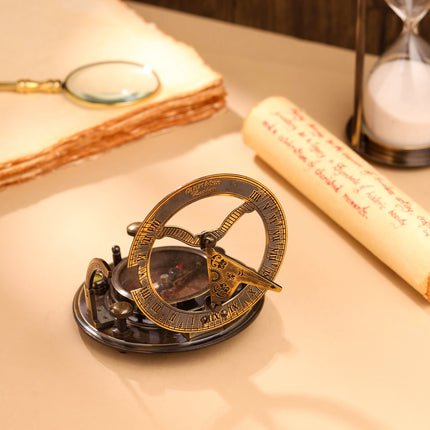 Brass Gilbert Sundial Compass (3.7 Inch)