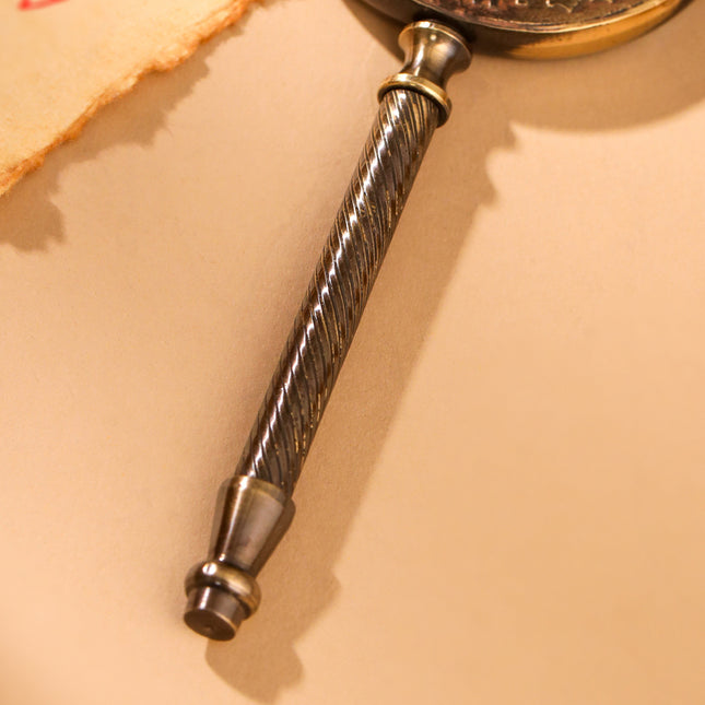 Brass Magnifying Glass With Leather Pouch