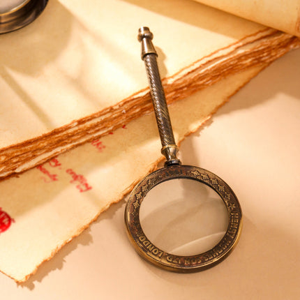 Brass Magnifying Glass With Leather Pouch