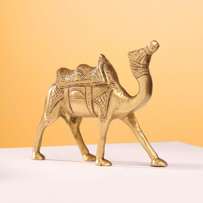 Brass Standing Camel Statue