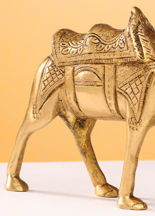 Brass Standing Camel Statue (6 Inch)