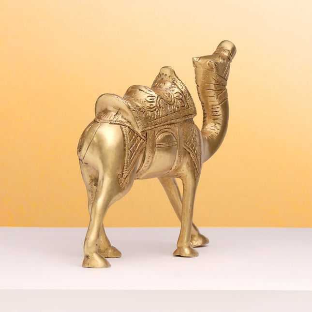 Brass Standing Camel Statue