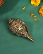 Brass Lord Ganesha Conch (2.2 Inch)