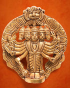 Brass Panchmukhi Hanuman Wall Hanging (4 Inch)