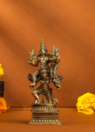 Brass Garuda, Vishnu & Lakshmi Idol (5.5 Inch)