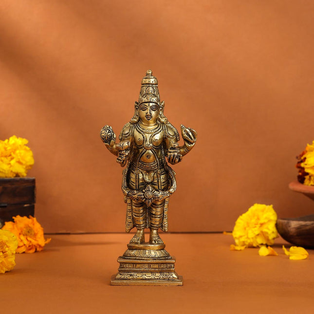 Brass Lord Dhanvantari Idol (6.5 Inch)