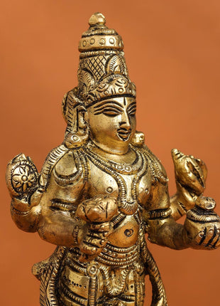 Brass Lord Dhanvantari Idol (6.5 Inch)