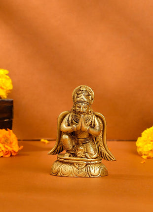 Brass Sitting Garuda Idol (3.5 Inch)
