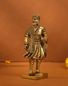 Brass Superfine Chatrapati Shivaji Maharaj Idol (4.2 Inch)