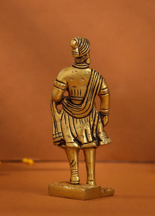 Brass Superfine Chatrapati Shivaji Maharaj Idol (4.2 Inch)