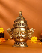 Brass Shiva Head Statue (9 Inch)