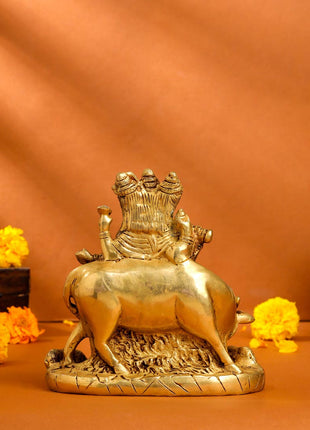 Brass Lord Dattatreya Idol (6.5 Inch)