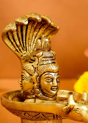 Brass Nandi Mukhshivlingam Idol (5 Inch)
