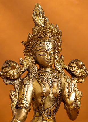 Brass Tara Devi Idol (8.2 Inch)