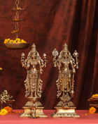 Brass Standing Vishnu Lakshmi Set (15 Inch)