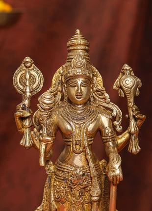 Brass Standing Vishnu Lakshmi Set (15 Inch)