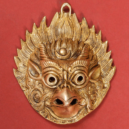 Brass Garud Face Wall Hanging (6 Inch)