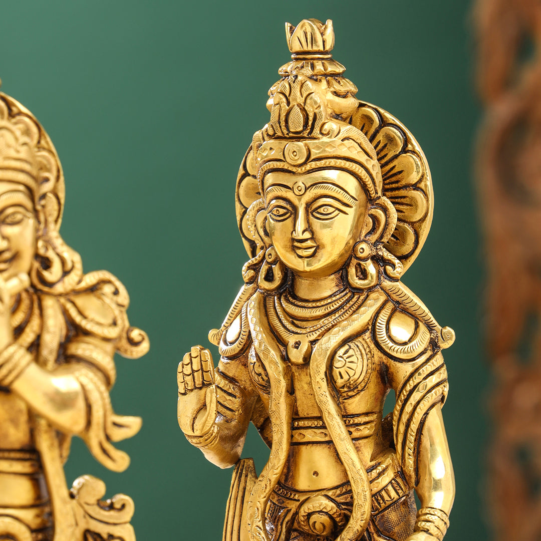 Radha Rani Set Brass Superfine Radha krishna Idols Set (12 Inch) – Vedansh Craft