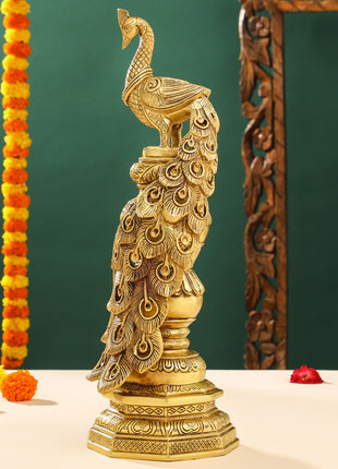 Brass Decorative Peacock Showpiece (20 Inch)