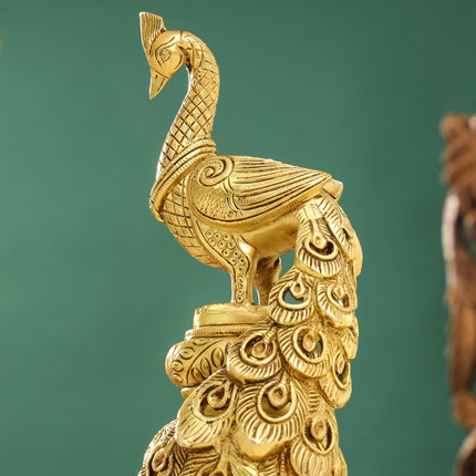 Brass Decorative Peacock Showpiece (20 Inch)