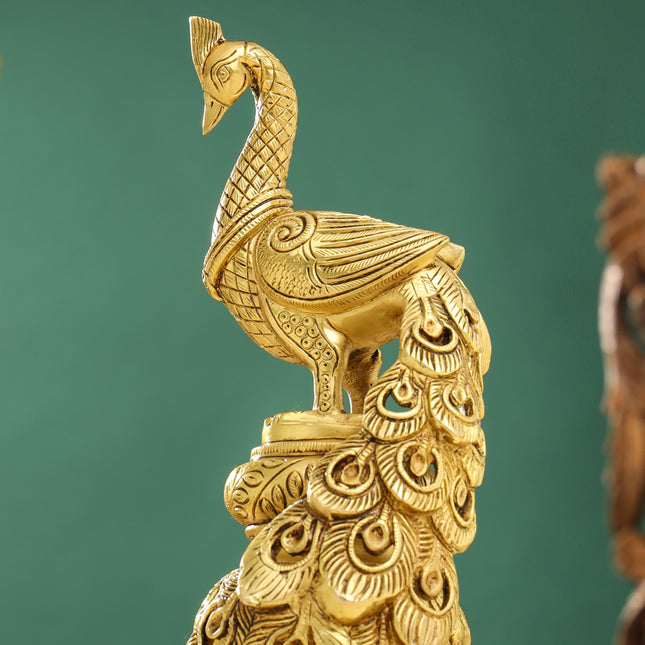 Brass Decorative Peacock Showpiece (20 Inch)