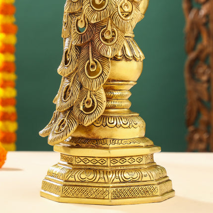 Brass Decorative Peacock Showpiece (20 Inch)