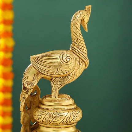 Brass Decorative Peacock Showpiece (20 Inch)