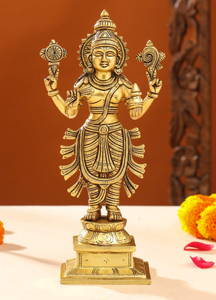 Brass Lord Dhanvantari Idol (13 Inch)