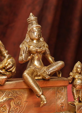 Brass Kuber And Lakshmi Idol (12 Inch)
