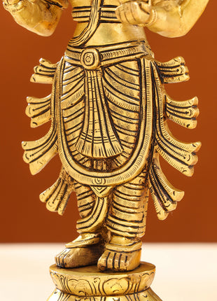 Brass Lord Dhanvantari Idol (13 Inch)