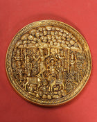 Brass Goverdhan Plate Wall Hanging (8 Inch)