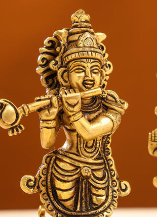 Brass Superfine Radha krishna Idols Set (7 Inch)